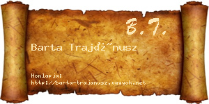 Barta Trajánusz névjegykártya
