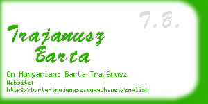 trajanusz barta business card